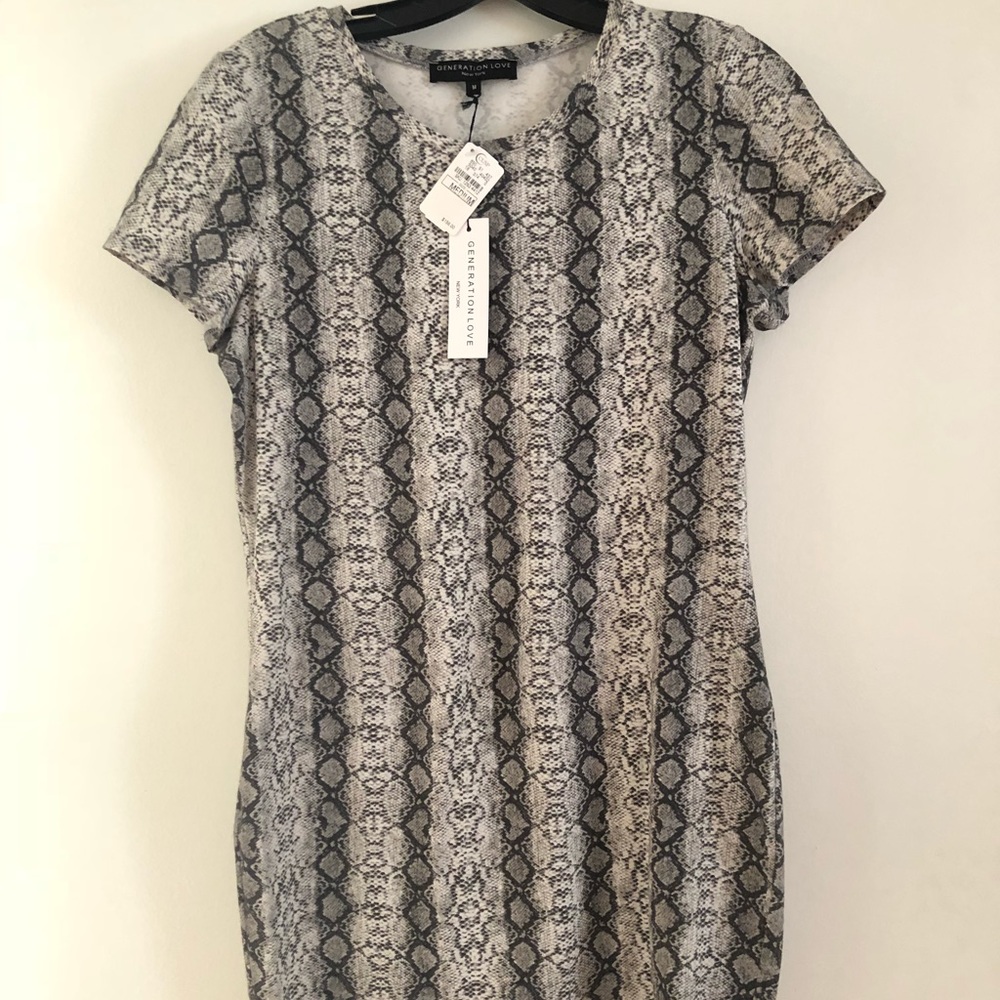 Generation Love Grey python dress M